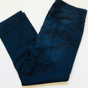 Liverpool Los Angles Women's Jegging Jeans, Dark Denim, Blue Crop, Sz 8 Stretch